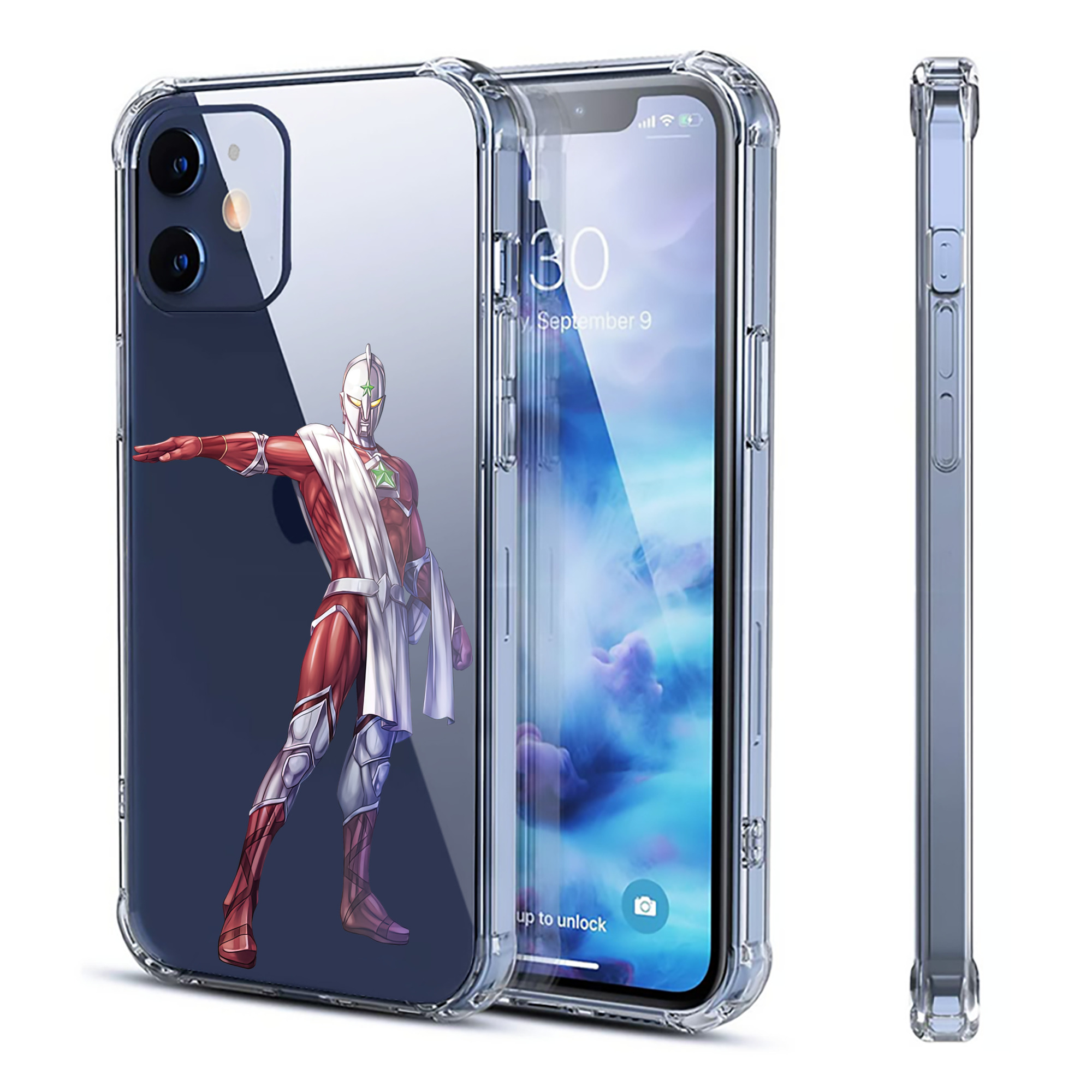 （画像用） ウルトラマン Ultraman 【iPhone 12シリーズ対応】透明スマホケース（クリアソフトケース）